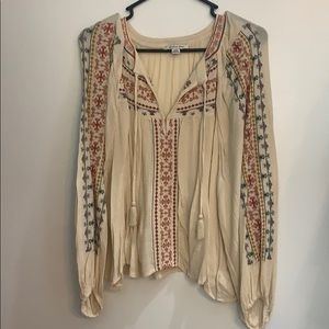 American Eagle Boho Long Sleeve Top